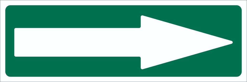 SEÑALIZACION FOTOLUMINISCENTE DE FLECHA 6"X8"