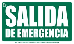 SEÑALIZACION FOTOLUMINISCENTE DE SALIDA DE EMERGENCIA