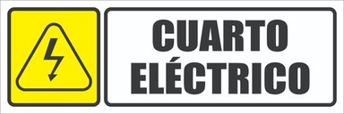 SEÑALIZACION DE CUARTO ELÉCTRICO -TAMAÑO (4" X 12")