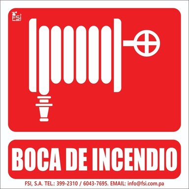 SEÑALIZACION FOTOLUMINISCENTE DE BOCA DE INCENDIO -TAMAÑO (6" X 6")