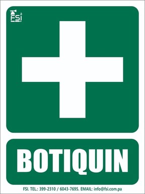 SEÑALIZACION FOTOLUMINISCENTE DE BOTIQUIN -TAMAÑO (6" X 8")