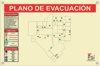 CROQUIS FOTOLUMINISCENTE DE EVACUACIÓN EN PVC