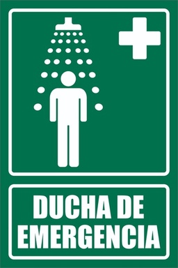 Señal Fotoluminiscente de Ducha de Emergencia 6" x 8"