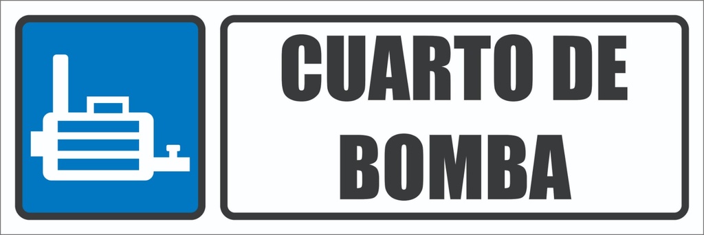 SEÑALIZACIÓN DE CUARTO DE BOMBA