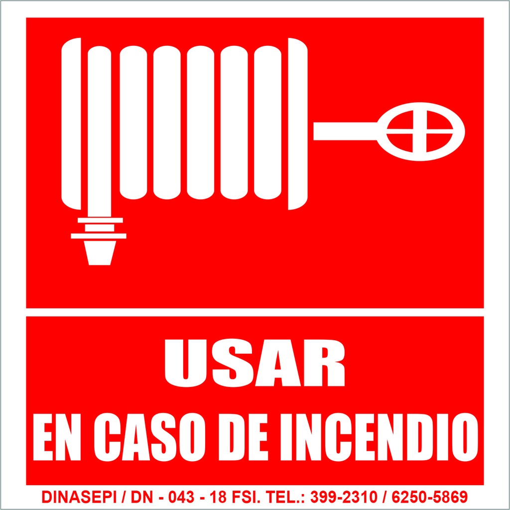 Señal Fotoluminiscente de Gabinete Contra Incendios 8" x 12"