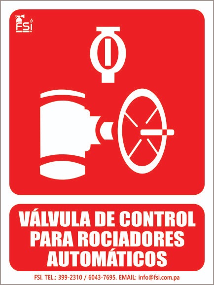 SEÑALIZACION FOTOLUMINISCENTE DE VÁLVULAS O LLAVE DE ROCIADORES