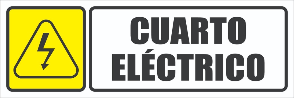 [AD-011] SEÑALIZACION DE CUARTO ELÉCTRICO -TAMAÑO (4" X 12")