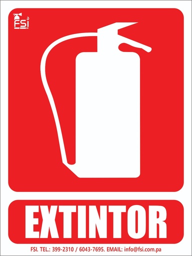 SEÑALIZACION FOTOLUMINISCENTE DE EXTINTOR 6&quot;x8&quot;