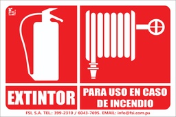 [SE-005] SEÑALIZACION FOTOLUMINISCENTE DE GABINETE CON EXTINTOR (8" X 12")