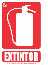 [SE-006] SEÑALIZACION FOTOLUMINISCENTE DE EXTINTOR TIPO BANDERA 8"x12"