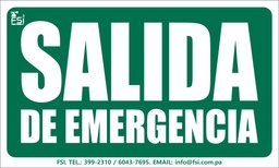 [SEV-09] SEÑALIZACION FOTOLUMINISCENTE DE SALIDA DE EMERGENCIA 8"x12"