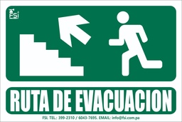 [SEV-014] SEÑALIZACION FOTOLUMINISCENTE DE RUTA DE EVACUACION SUBIENDO ESCALERA LH 6"x8"
