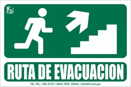 [SEV-015] SEÑALIZACION FOTOLUMINISCENTE DE RUTA DE EVACUACION SUBIENDO ESCALERA RH 6"x8"