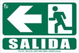 [SEV-017] SEÑALIZACION FOTOLUMINISCENTE DE SALIDA LH -TAMAÑO (6" X 10")