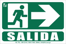 [SE-033] SEÑALIZACION FOTOLUMINISCENTE DE SALIDA CON FLECHA RH